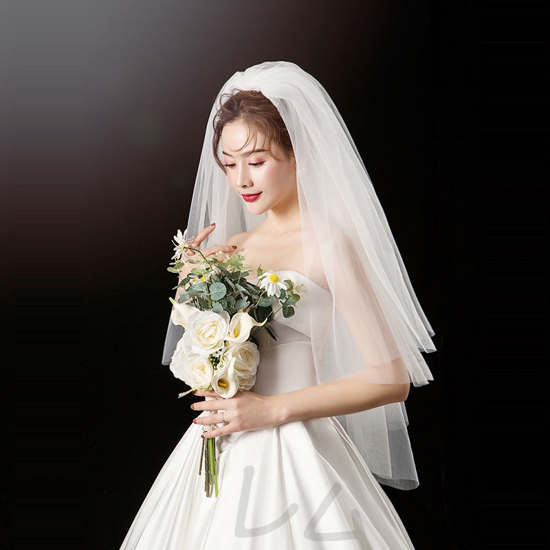  free shipping 2 layer type wedding veil Short veil wedding No.877 E