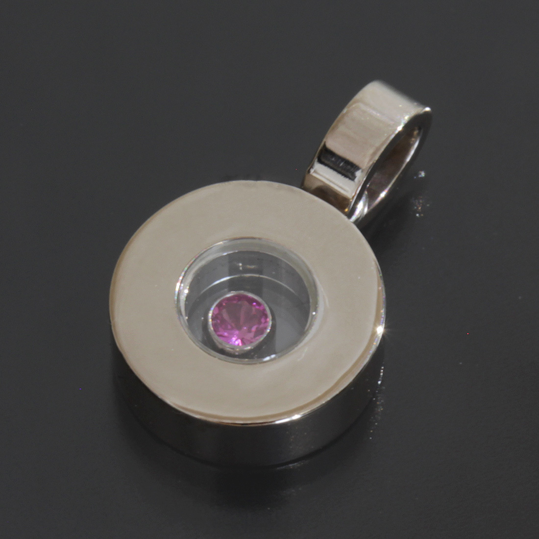  Chopard pendant top pink sapphire happy K18WG D9970