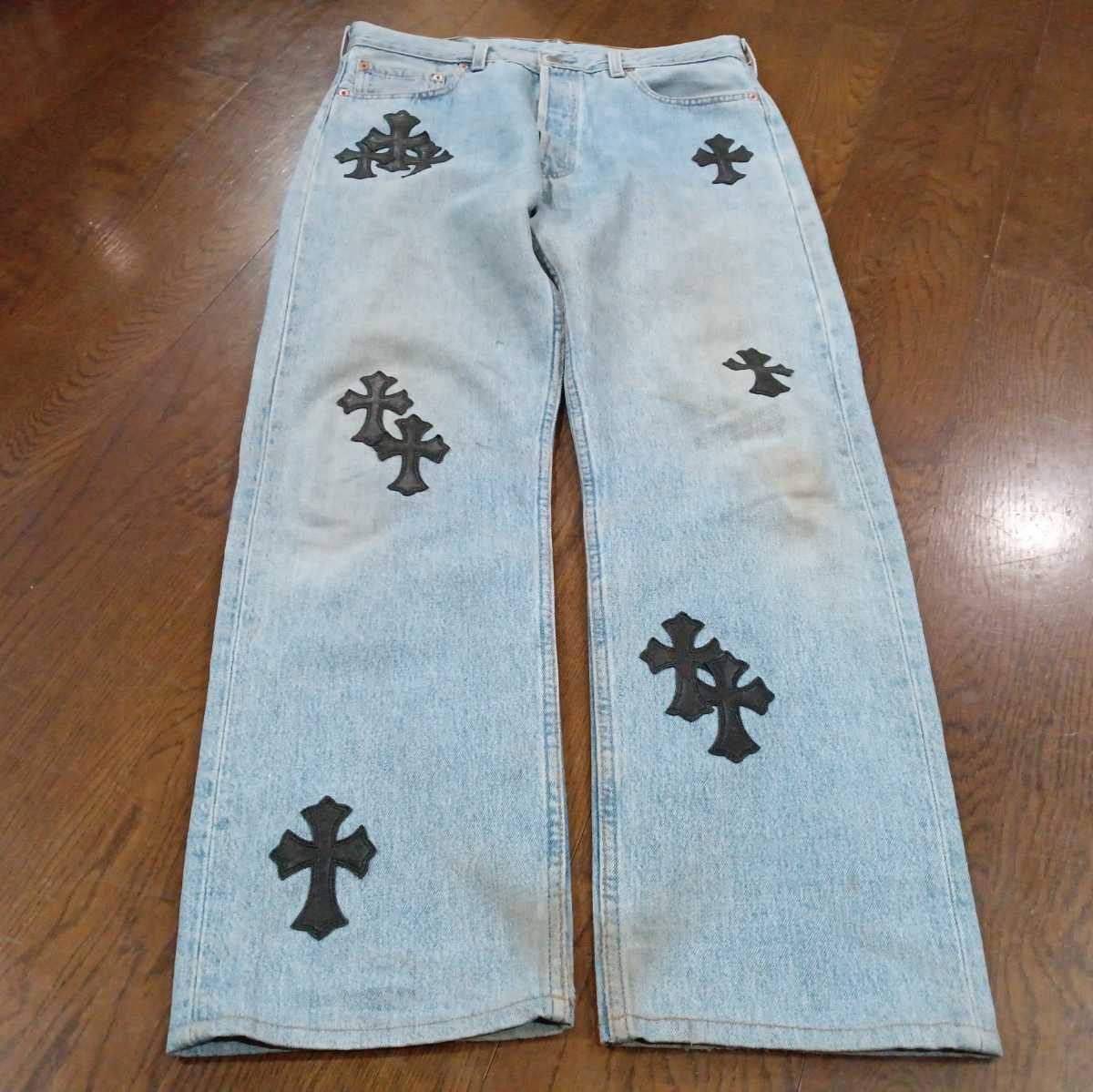 Levi's 501(W34 / 88cm)クロスパッチカスタム | labiela.com