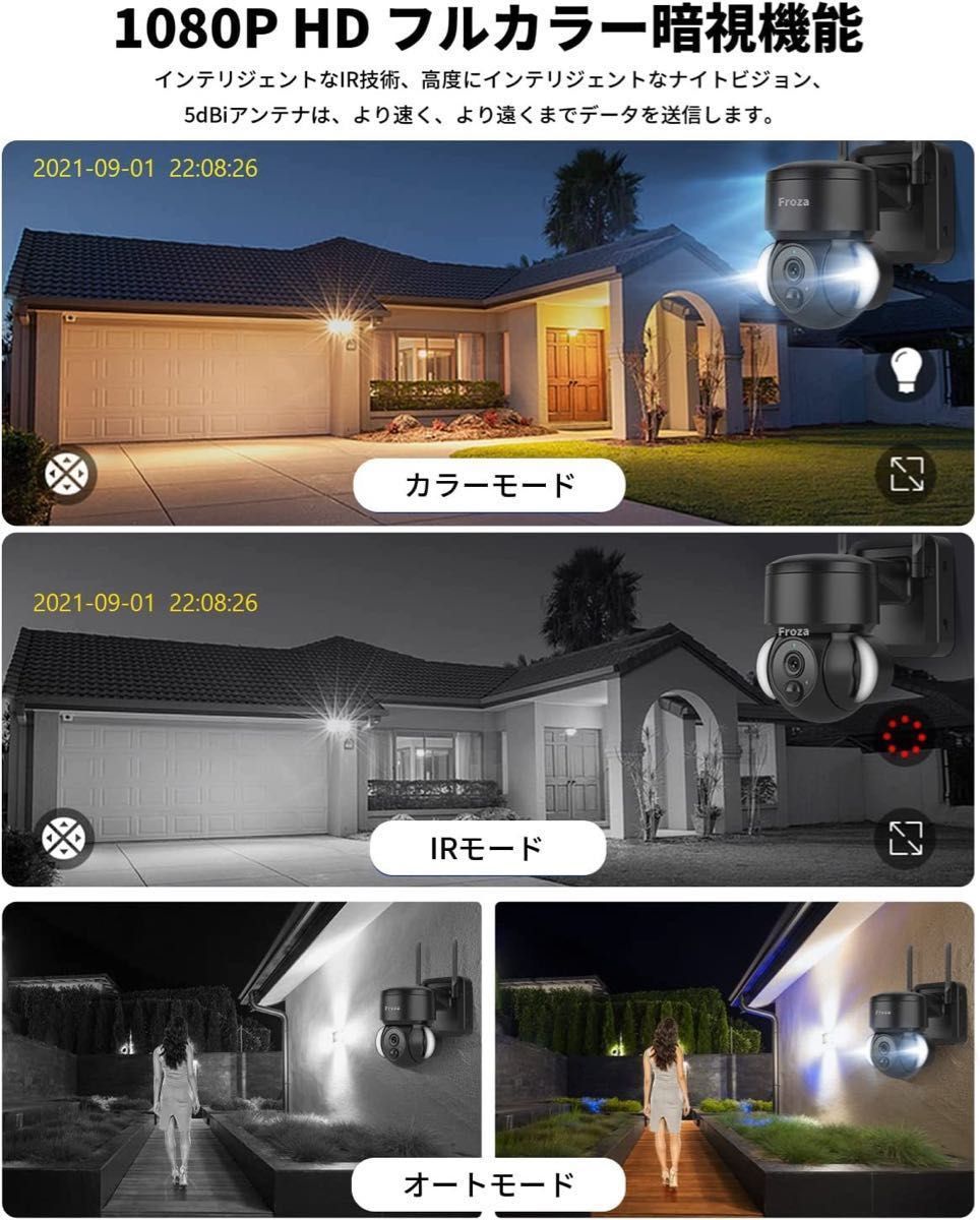 週末セール防犯カメラ 屋外 おすすめ ソーラー 音声アラーム 人感