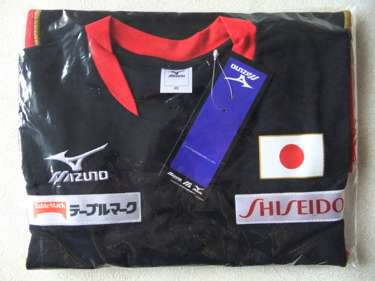 バーゲンで JAPAN 日の丸 体操 XSサイズ 日本代表 黒×赤 ミズノ T