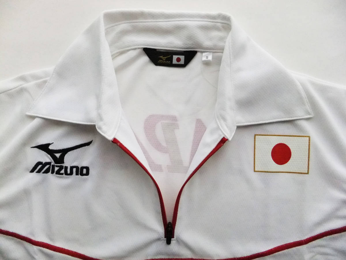 Sサイズ 体操 日の丸 JAPAN 日本代表 半袖ポロシャツ ジップタイプ