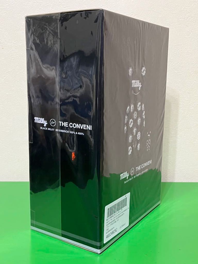 【はこぽす対応商品】 フラグメント ベアブリック 黒 BLACK 400％ & 100％ BE@RBRICK MILKY CONVENI