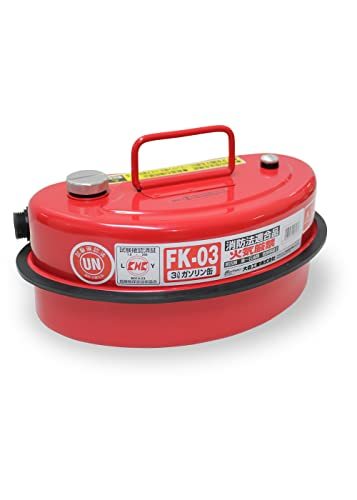 メルテック ガソリン携行缶 3L 消防法適合品 KHK 亜鉛メッキ鋼板 鋼鈑厚み0.7mm Meltec FK-03_画像1