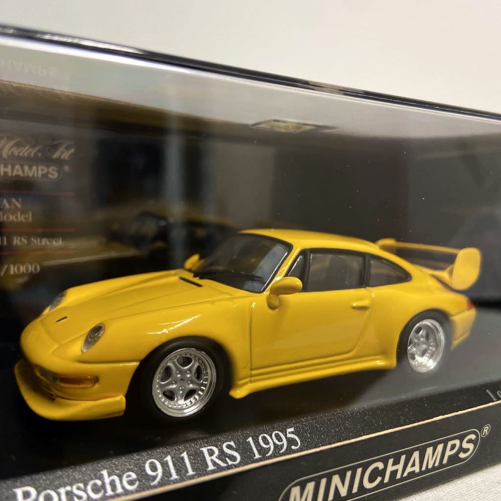 限定車 MINICHAMPS 1/43 PORSCHE 911 RS Street 1995年 Yellow ミニカーファンスペシャルモデル ミニチャンプス ポルシェ 993 ミニカー_画像1