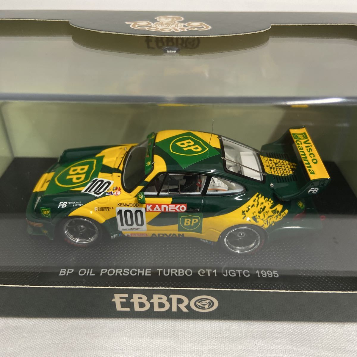 EBBRO 1/43 BP OIL Porsche Turbo GT1 JGTC 1995年 #100 高橋国光 土屋圭市 エブロ ポルシェ 911 964 ターボ 旧車 ミニカー モデルカー_画像5