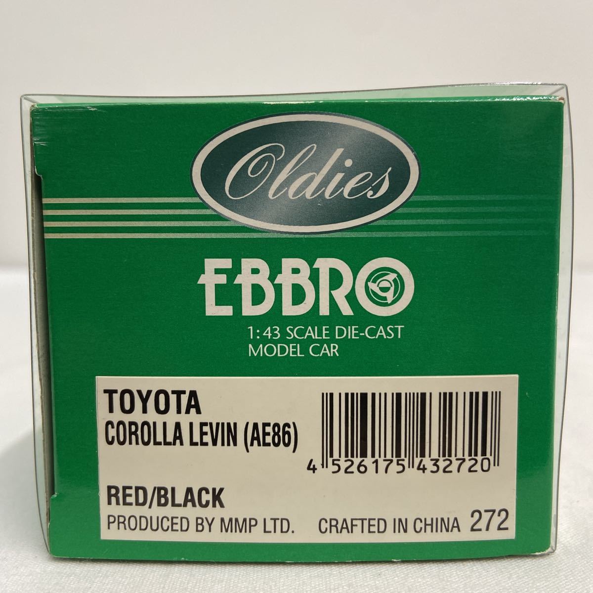 EBBRO 1/43 TOYOTA COROLLA LEVIN AE86 1983年 Red Black エブロ トヨタ カローラレビン レッド 旧車 ミニカー モデルカー 国産名車_画像9