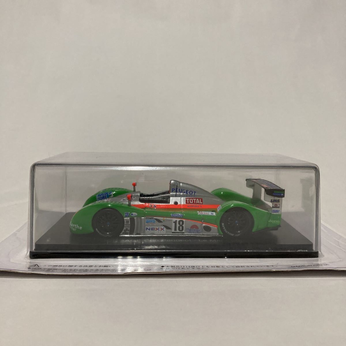 アシェット ル・マン 24時間レースカーコレクション 1/43 COURAGE C60 Peugeot #18 2002年 プジョー ミニカー モデルカー_画像2