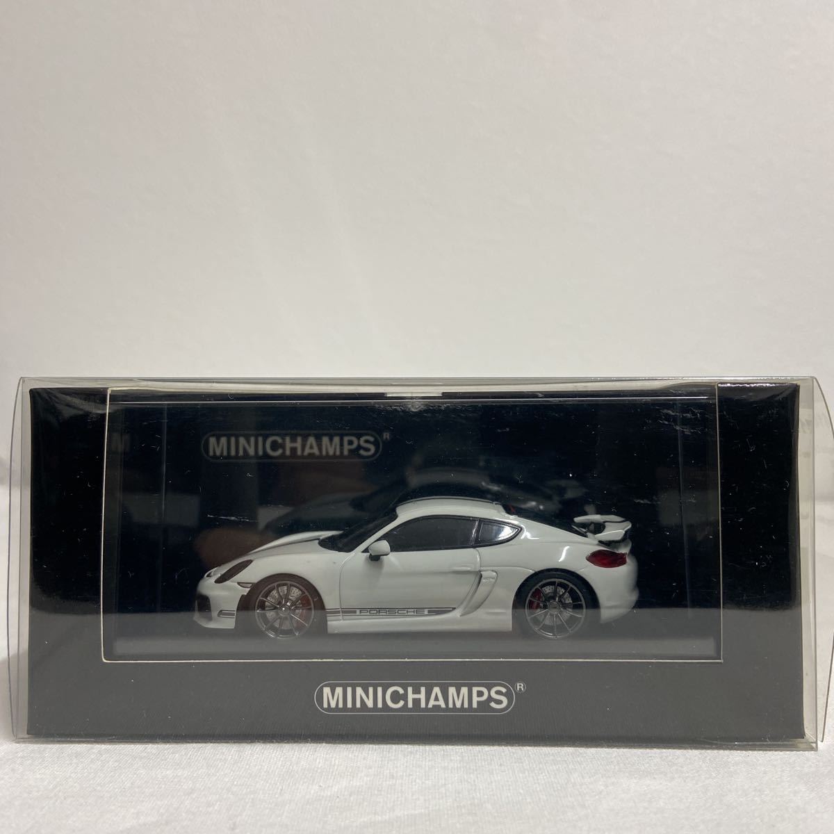 MINICHAMPS 1/43 PORSCHE CAYMAN GT4 White 2016 год Minichamps Cayman 981 type белый ограниченная модель миникар модель машина 