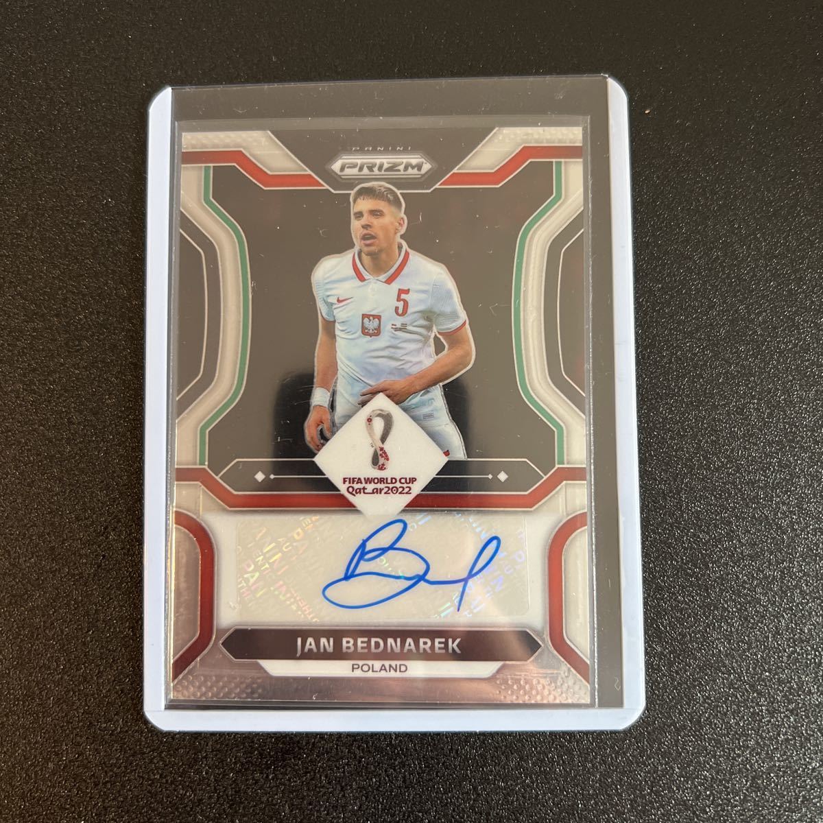 Panini prizm world cup 2022 カタールW杯　Poland代表　Jan Bednarek 直筆サインカード　激レア_画像1