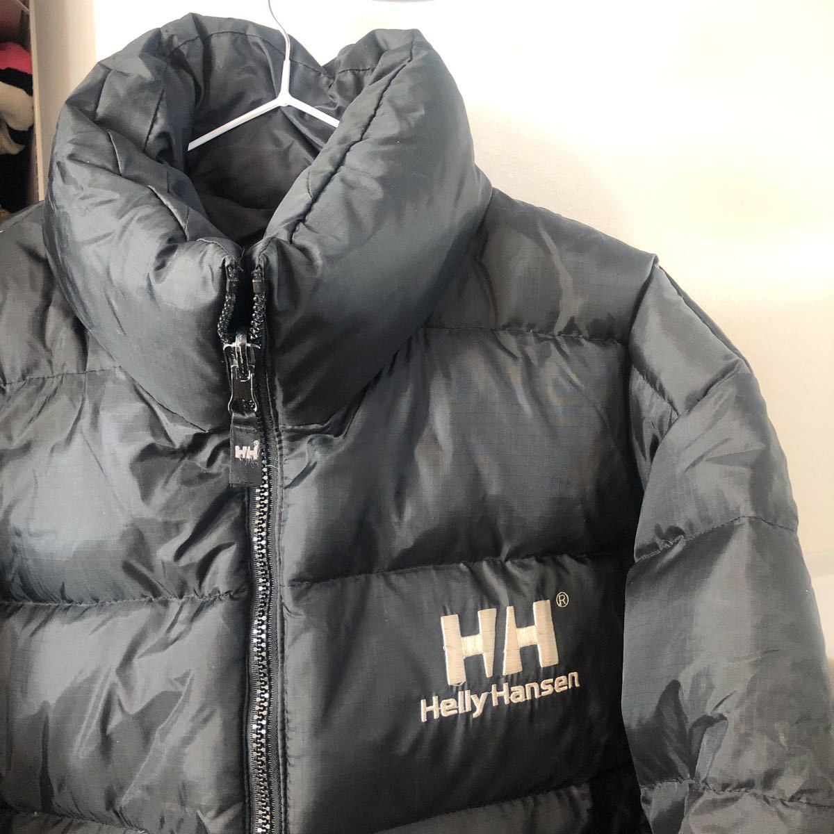 古着大量出品中！HELLY HANSEN ダウンジャケット リバーシブル ヘリーハンセン ヴィンテージ ナイロン ブラック 厚手 肉厚 ビッグサイズ