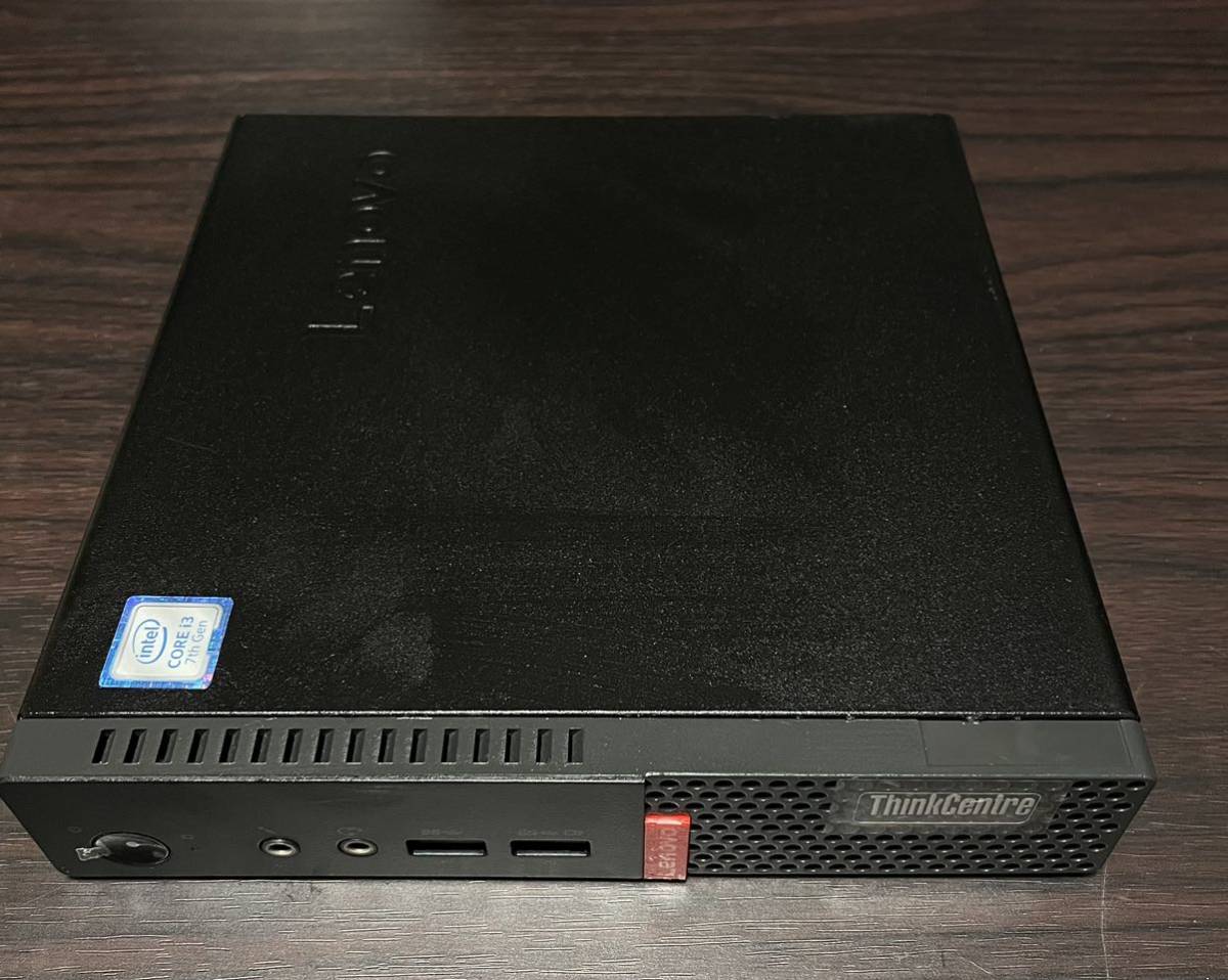 中古美品LenovoThinkCentre Core i3-7100T 大容量新品SSD500GB ライセンス認証済みWIN10クリーンインストール済み　本体＋ACアダプター付き_画像1