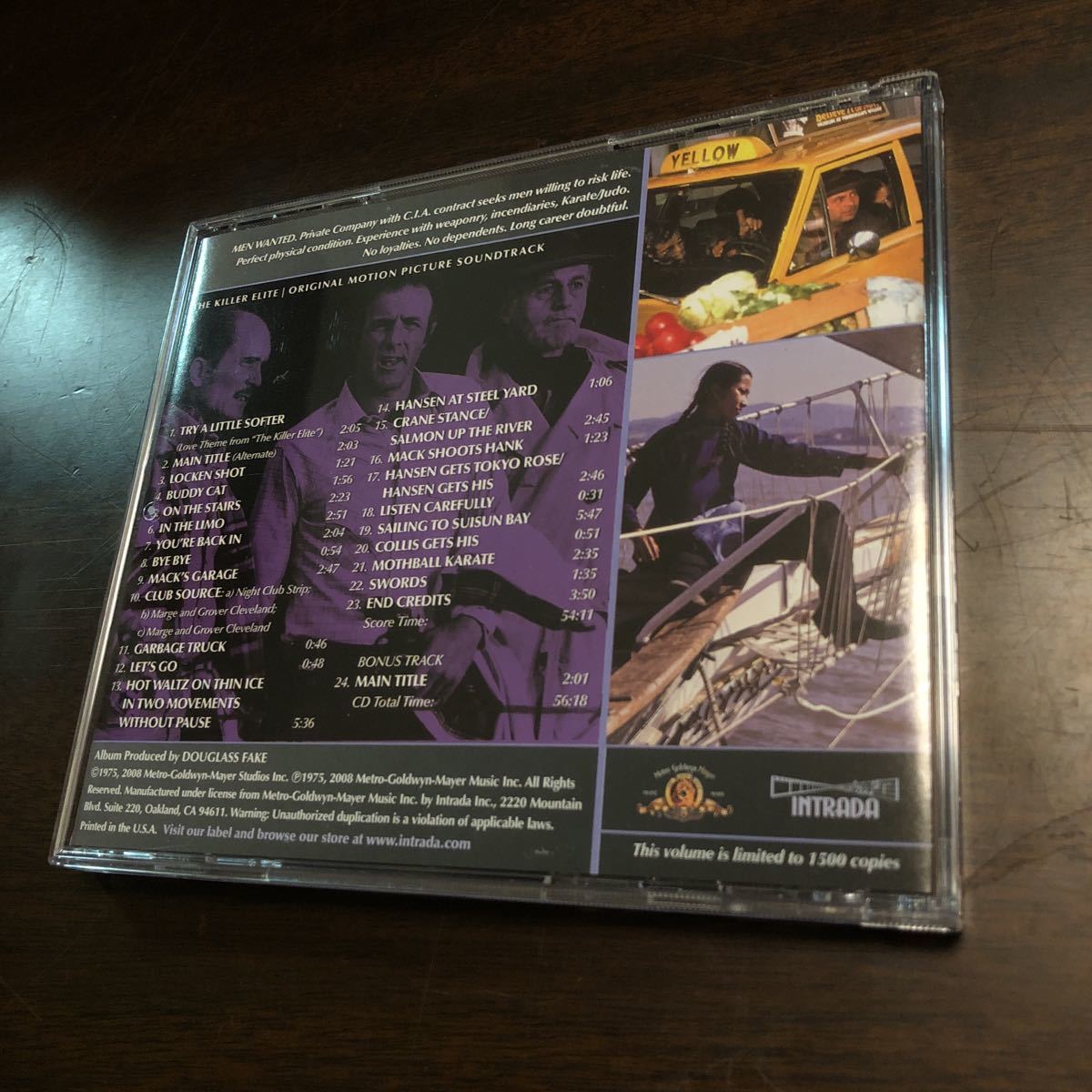 映画サントラ CD「キラー・エリート」中古美品 ジェリーフィールディング サムペキンパー ジェームズカーン 限定盤_画像3