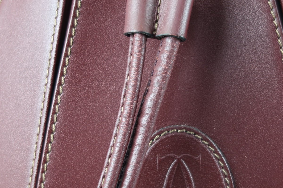 [ прекрасный товар ]Cartier Cartier Must линия 2C бордо мешочек type плечо упаковка бренд сумка [NM41]
