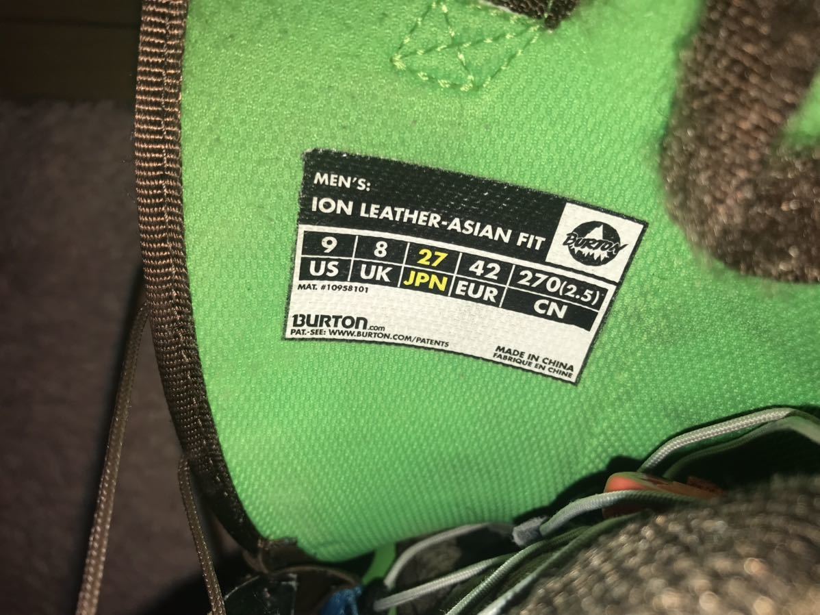 2015 BURTON ION LEATHER ASIAN-FIT メンズ27.0cm REDWING バートン