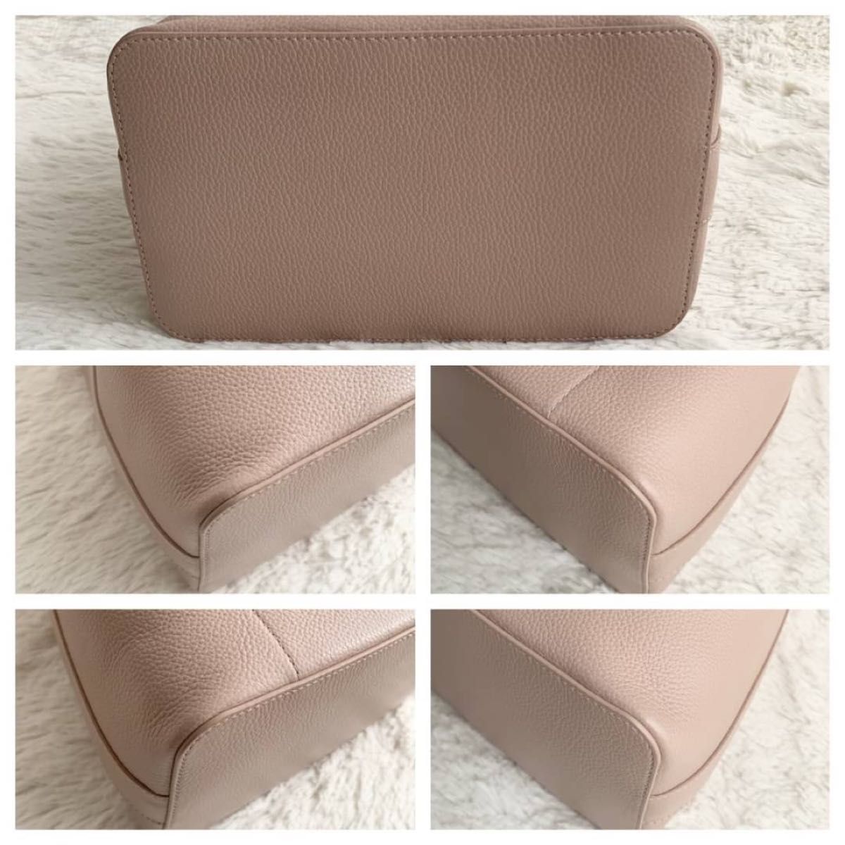 極美品 FURLA フルラ コスタンザ バイカラー ピンク 巾着 バッグ 極美品 FURLA フルラ コスタンザ バイカラー ピンク 巾着 バッグ