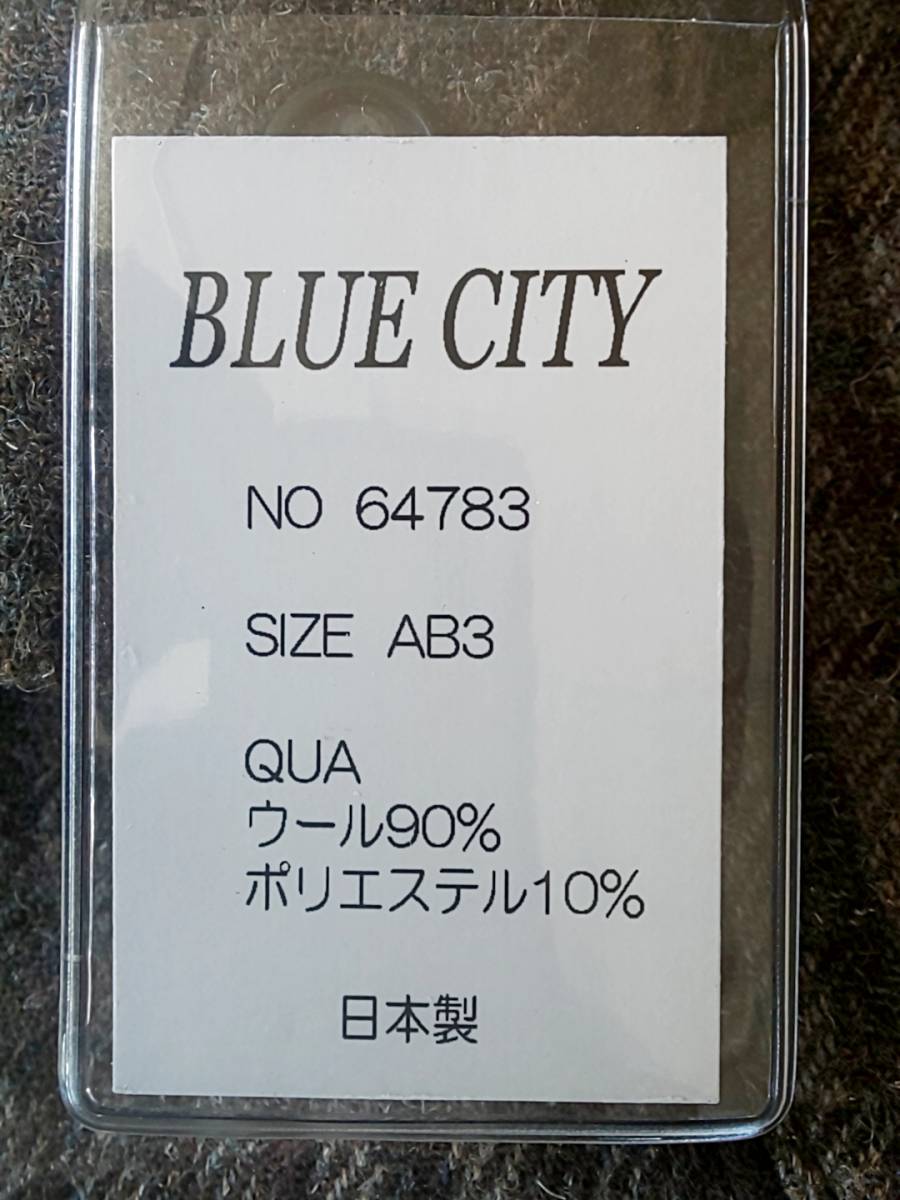 BLUE CITY 新品 SALE!! 超特価 70%OFF 二ッ釦 ジャケット AB3 ABSサイズ ウール90% 日本製 厚目 ツイード ビジネス カジュアル 衣装 64783 _画像6