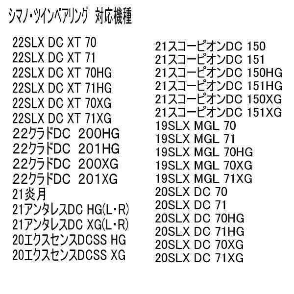 ツインセラミック ベアリングHX＋S シマノ 05 カルカッタコンクエスト(10-3-3&10-3-3) ダブル ボール ベアリング_画像4