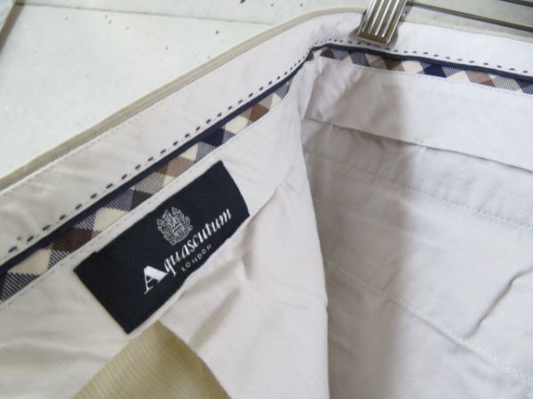 2190m65◆良品◆80cm◆Aquascutum アクアスキュータム ストライプ柄 コットンパンツ/日本製/ボトムス/ジャケット/シャツ/ゴルフ/メンズ男性_画像9