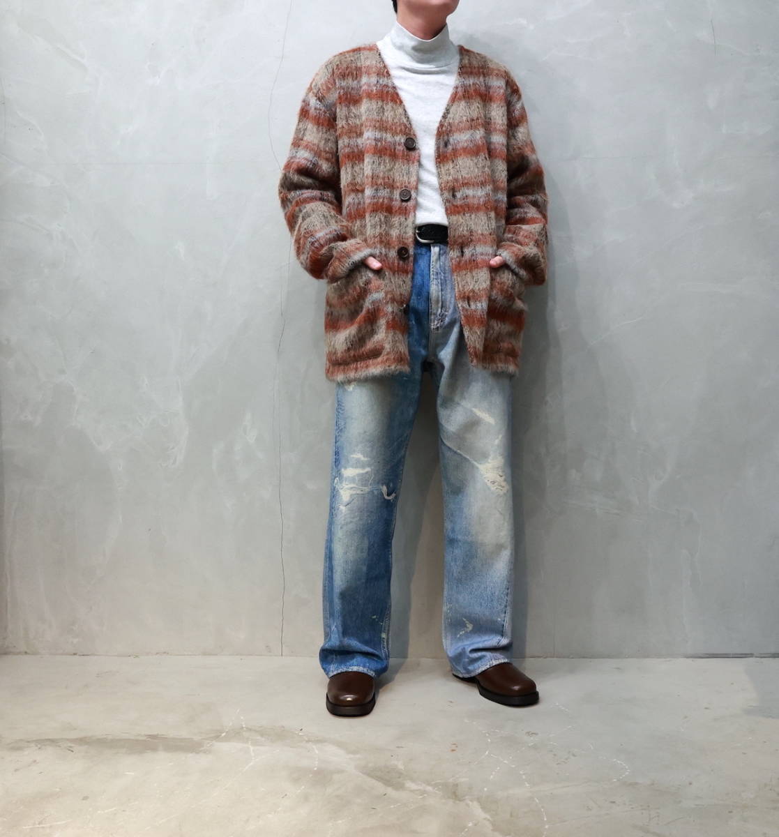 定価67100円 新品 OUR LEGACY 22AW CARDIGAN ament check mohair