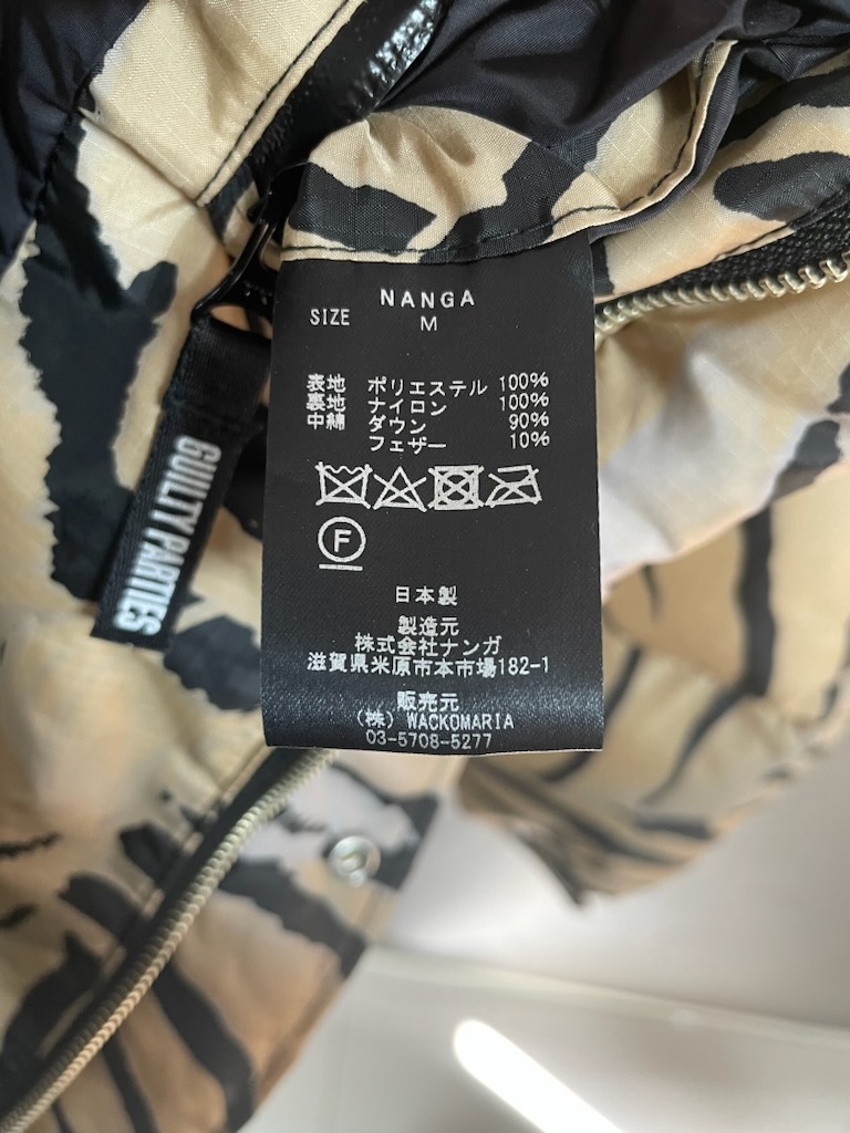新品 WACKO MARIA × NANGA 22AW TIM LEHI DOWN JACKET コラボ 虎