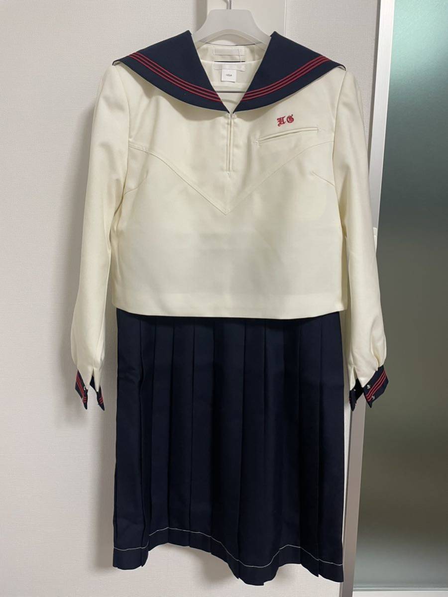 博多女子中学 新品 セーラー服 冬服 上下セット 大きめサイズ レア www