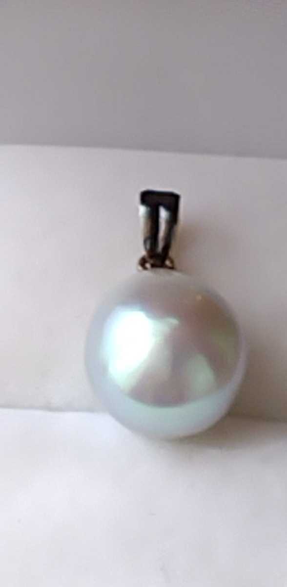 K18ps.@ pearl pendant top length 11,2mm width 9,8mm