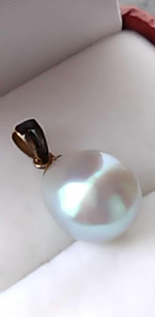 K18ps.@ pearl pendant top length 11,2mm width 9,8mm