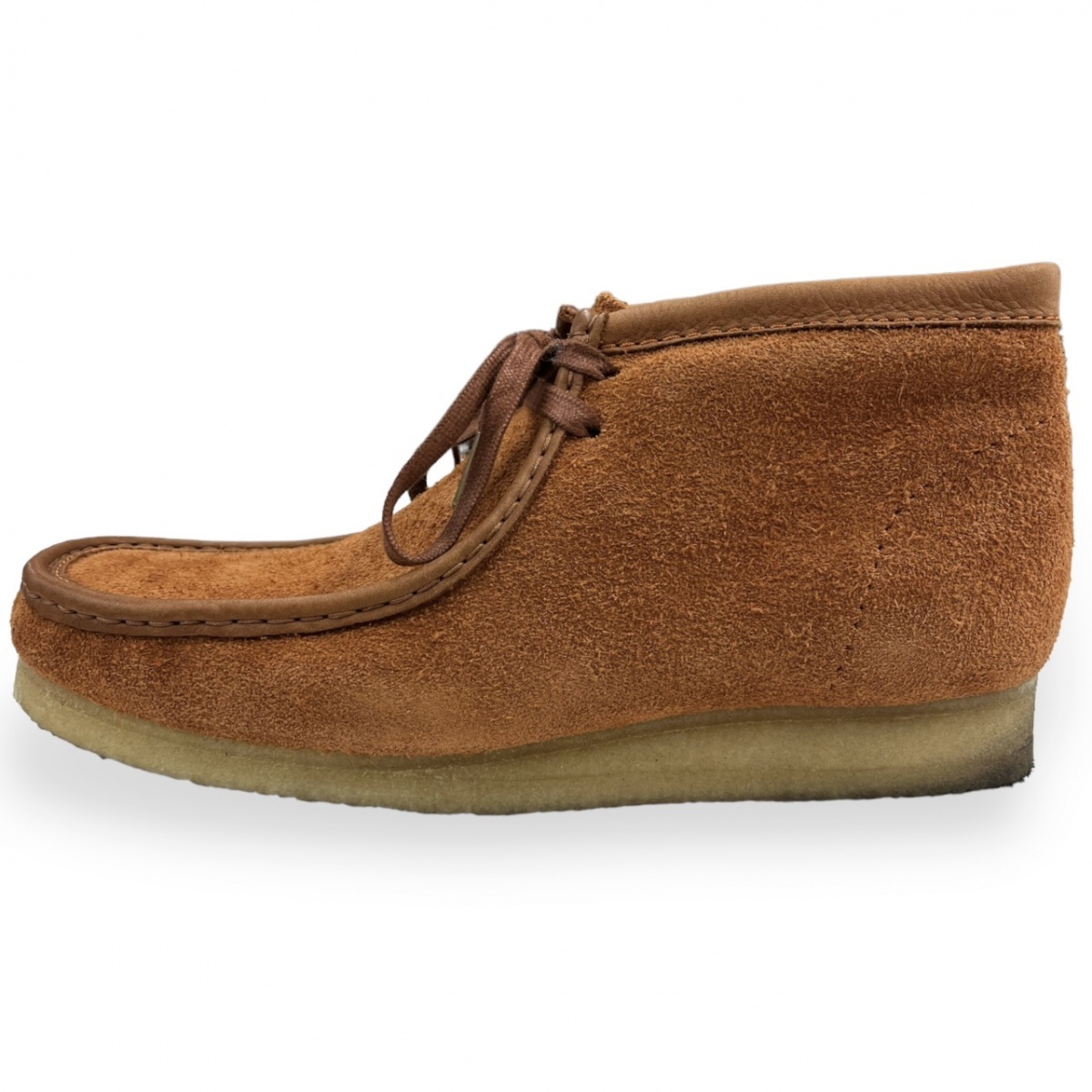 美品 Clarks クラークス WALLABEE BOOT TAN HAIRY SUEDE ワラビー