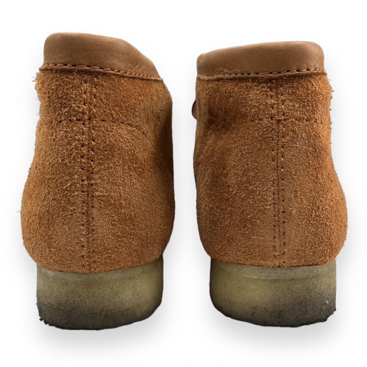 美品 Clarks クラークス WALLABEE BOOT TAN HAIRY SUEDE ワラビー ブーツ スウェード 26154818 モカシン シューズ 28.5cm タンへアリー_画像6