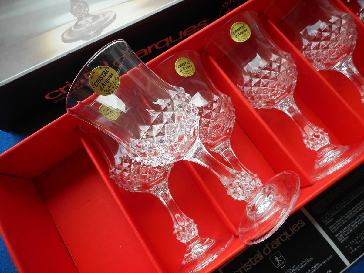 Set of 6 Cristal ｄ 'arques Wine Glasses 18cl( 24 %純正リードクリスタル)/未使用の画像3