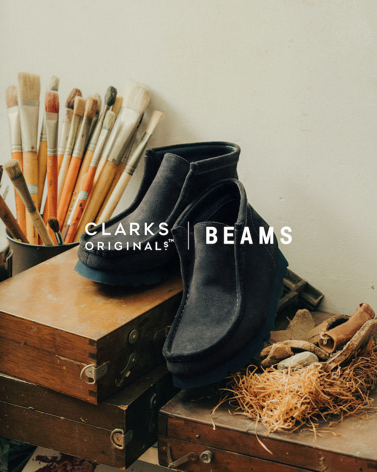 CLARKS ORIGINALS × BEAMS / 別注 Wallabee Boot GORE-TEX NAVY UK8