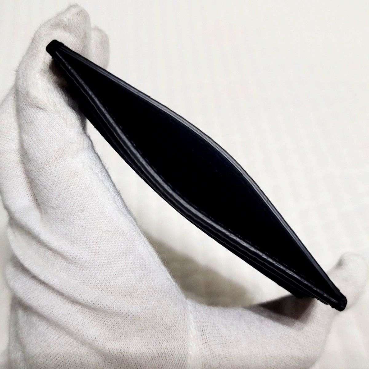 極美品 上質 DIOR パスケース カードケース 名刺入れ ブラック 黒 本革 レザー 定期入れ 黒 牛革