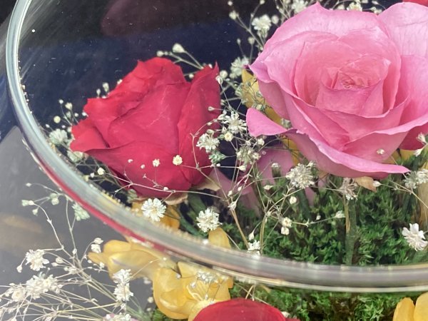  Len te flow ru Blizzard flower bowl type B-O rose * freesia * gypsophila 