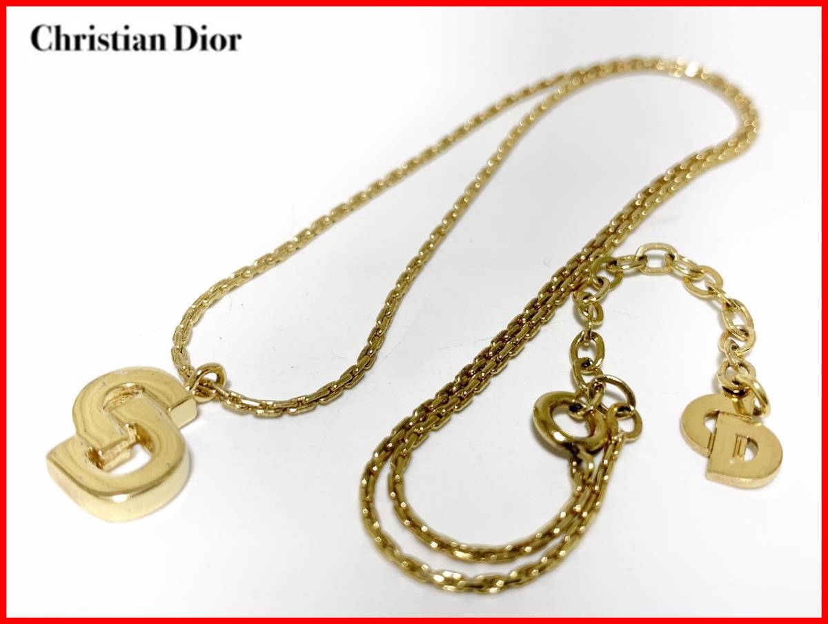 【オープニング 大放出セール】 Dior Christian 即決 クリスチャンディオール 2.10 メンズ レディース ロゴ ネックレス ネックレス（トップつき）