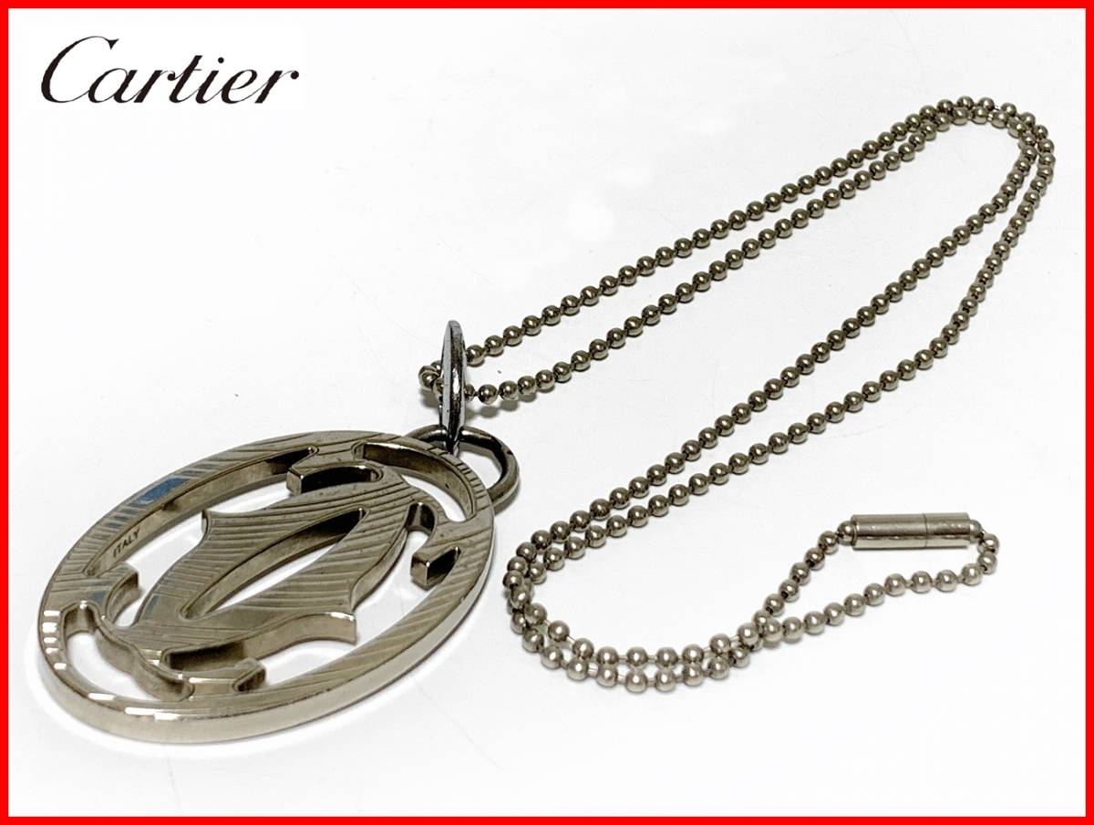 即決 Cartier カルティエ ネックレス ロゴ シルバー レディース メンズ 2.13