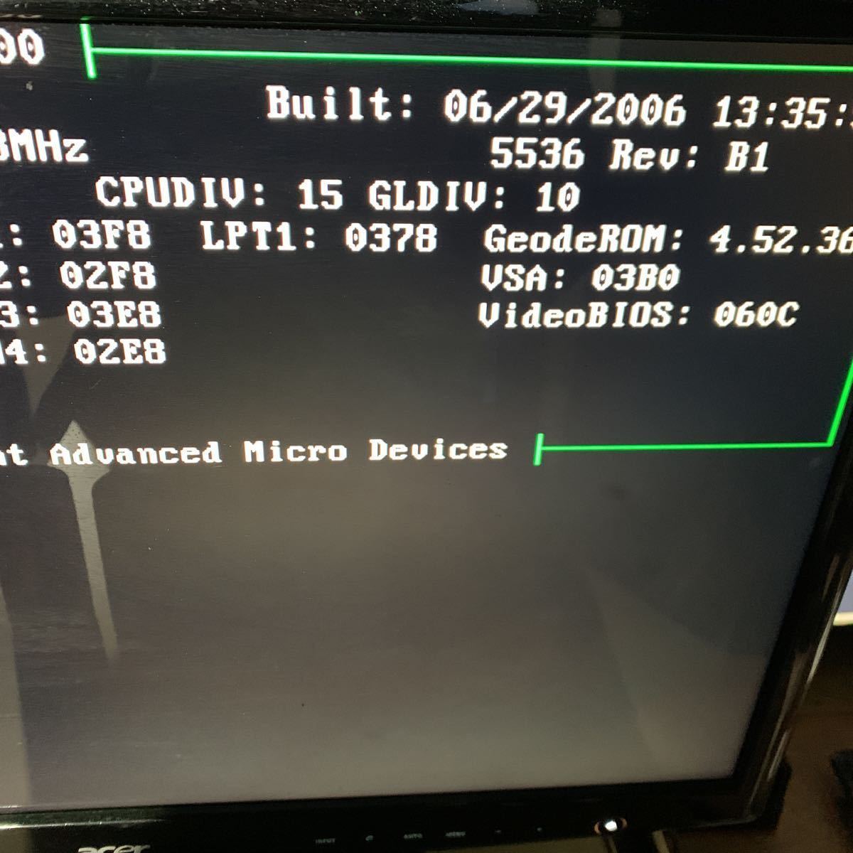 @S872 希少 ハイテックシステム MicroPC HTC-324 AMD GeodeLX 500Mhz メモリ不明 HDD不明 VGA 有線LANx2 専用AC付属_画像3