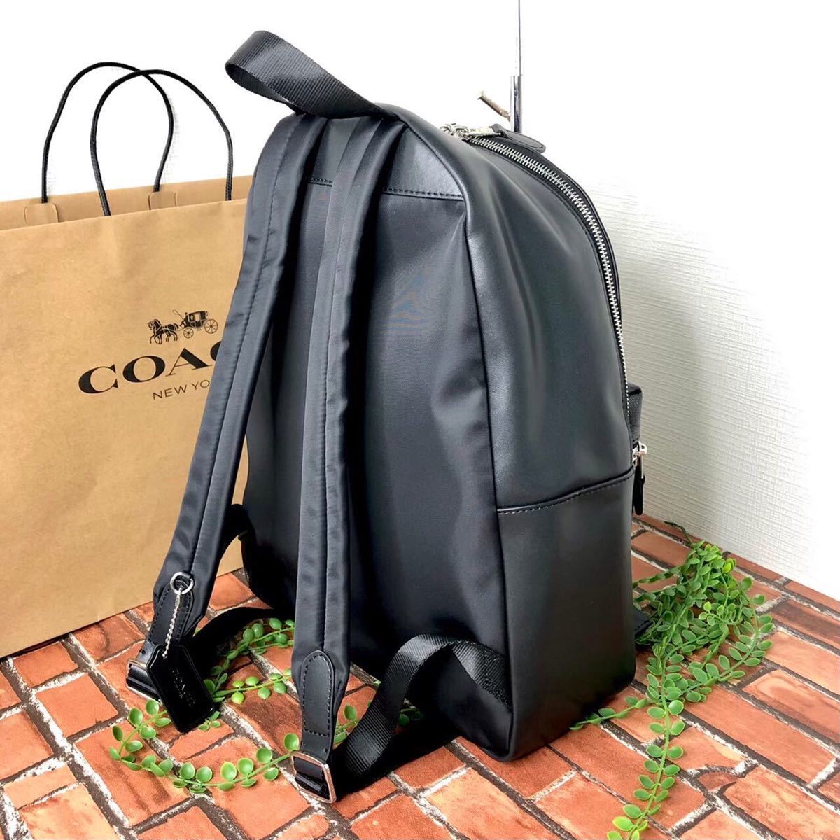 特価再入荷】 COACH - COACH コーチ レザー リュック グレー ブラック