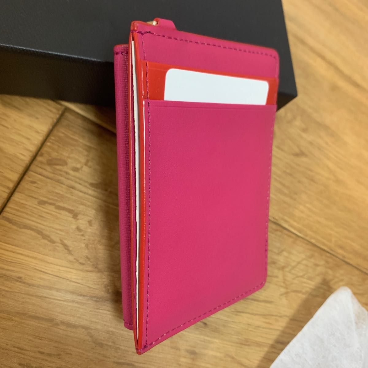 コインケース　カードケース　財布　シンプル　ブラックブラウン
