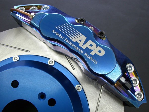 新品☆APP　ブレーキキャリパーキット・耐熱粉体塗装(ブルー)【フロント・4POT】　S2000(AP2)