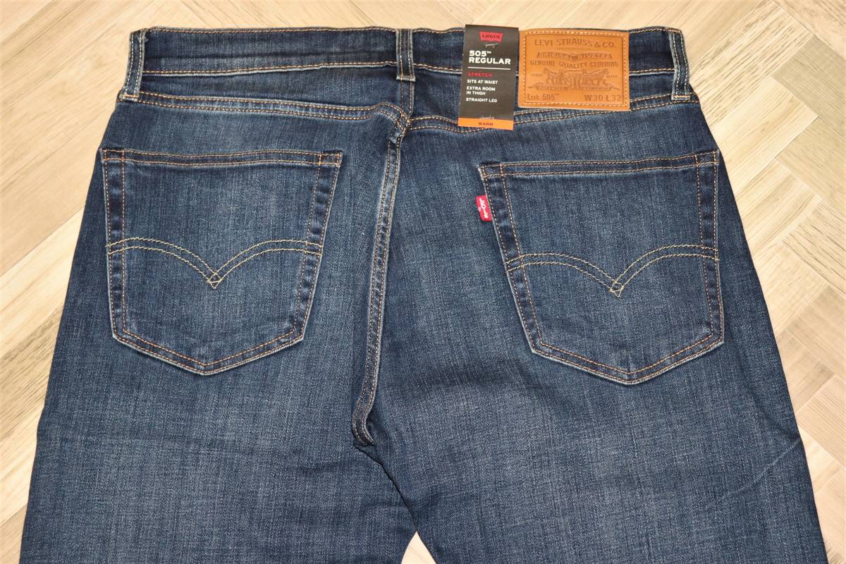 送料無料 特価即決 【未使用】 LEVI'S ★ 暖パンWARM 505 REGULAR FIT STRETCH JEANS ''00505-2397'' (W30/L32) ★ リーバイス 保温 BIG E_画像9