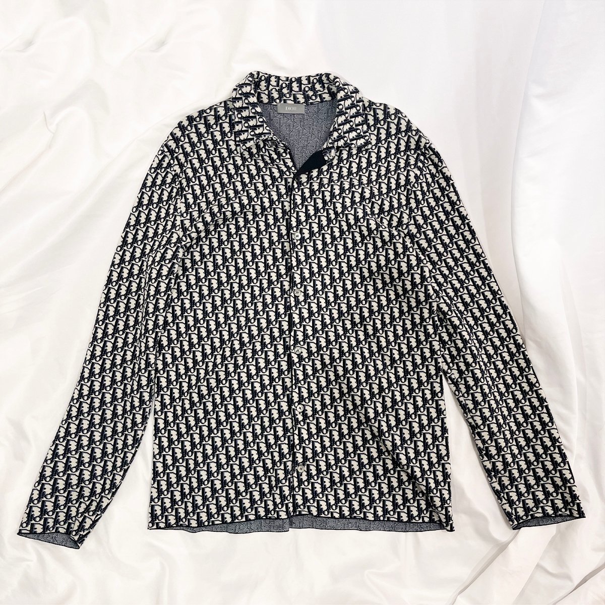 美品 Dior ディオール ニットシャツ コットン オーバーシャツ