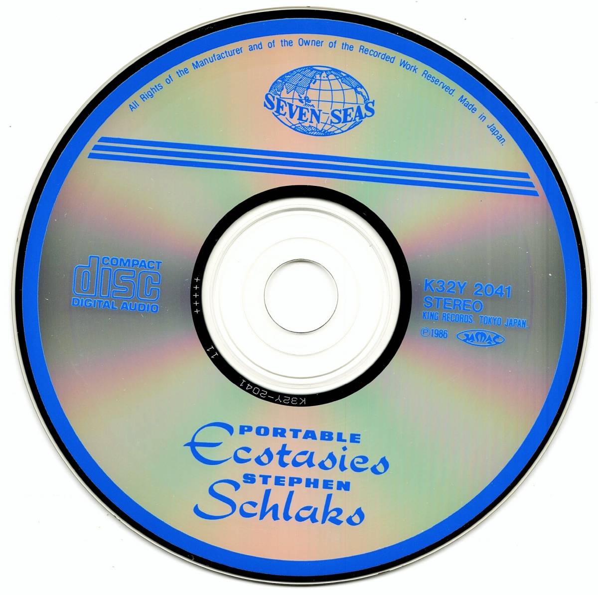 廃盤CD☆スティーヴン・シュラックス／愛の物語（K32Y-2041） STEPHEN SCHLAKS／Portable Ecstasies、ニューヨークのイージーリスニング_画像3