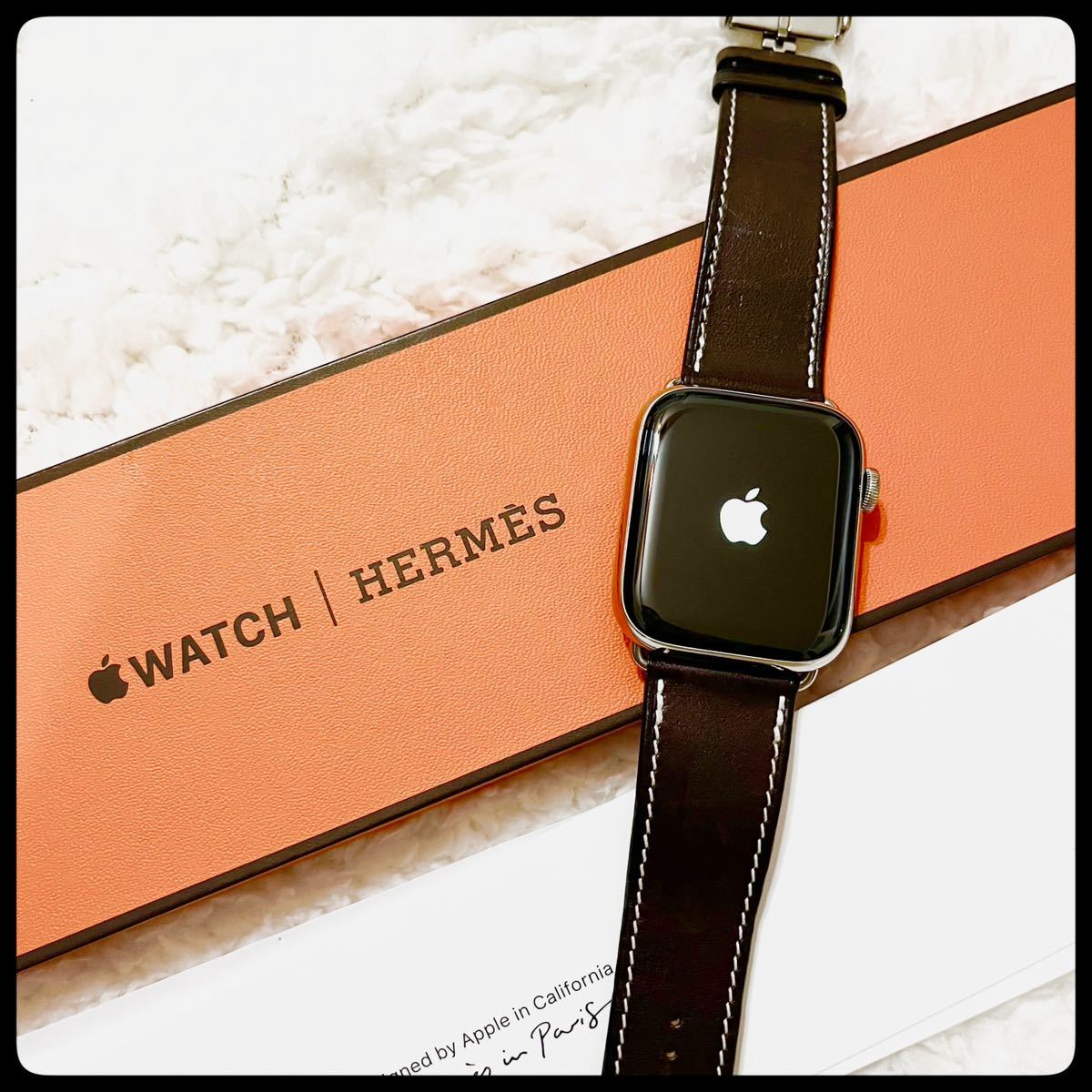 Apple Watch HERMES ディプロイアントバックル ブラック-