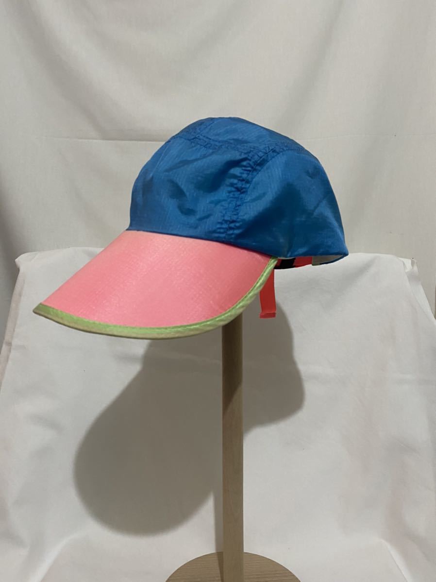 80s 90s Vintage Columbia Colombia nylon cap 5 panel k Lazy pattern long Bill USA made America made 