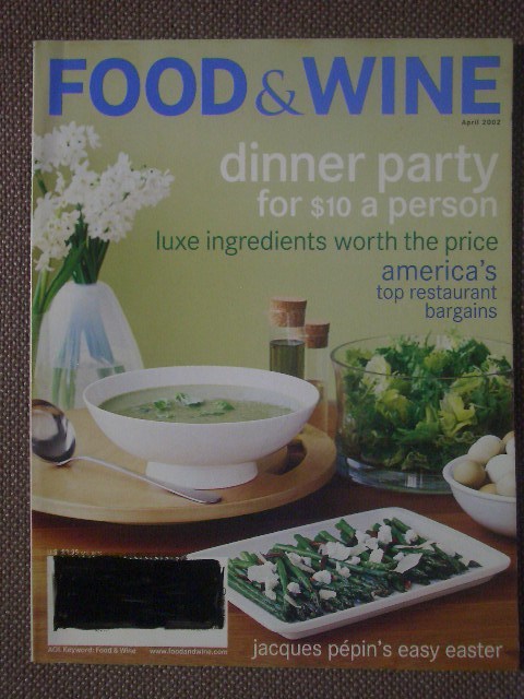 Food & Wine April 2002　英語版_画像1