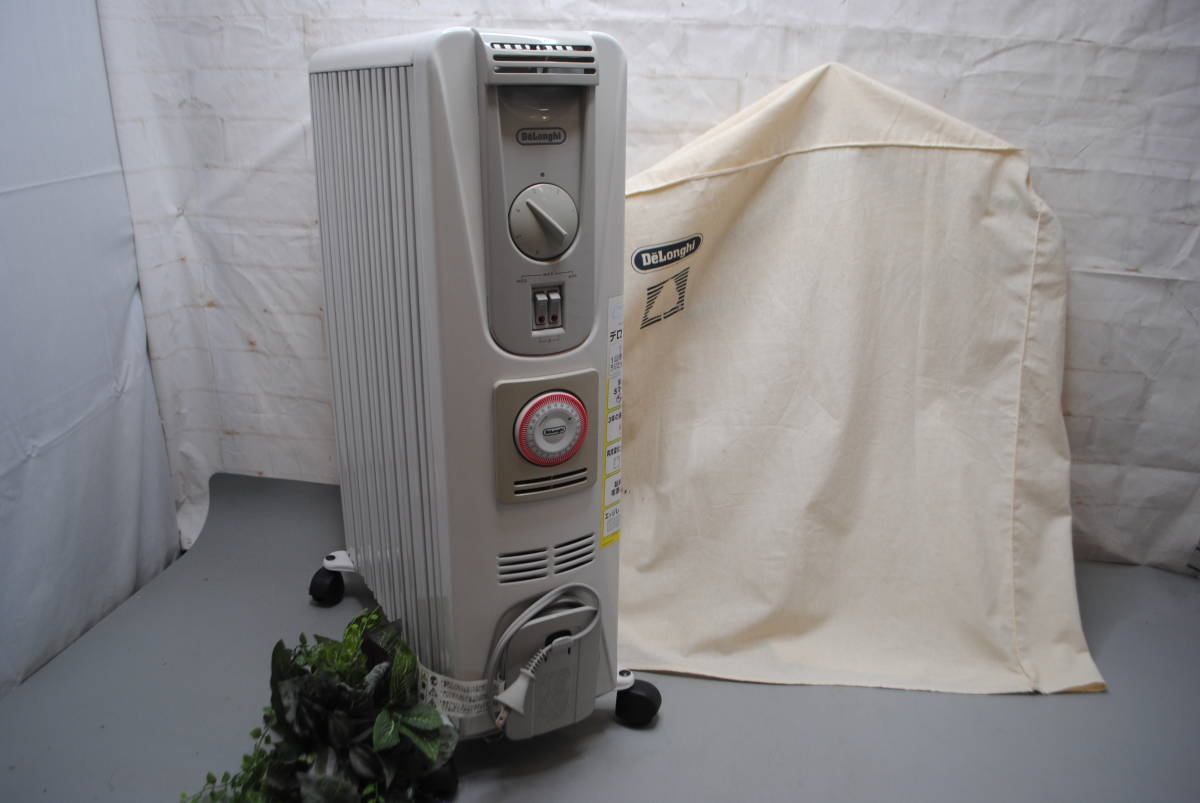 に909.Delonghi　091521TEC EX:1 デロンギ　オイルヒーター　暖房器具　カバー付き　10畳　ラジエーター ヒーター　_画像1
