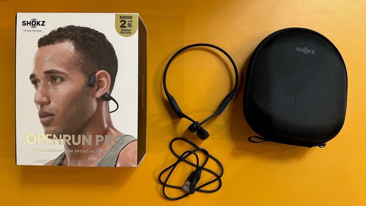 ほぼ新品】Shokz Openrun Pro オーディオ機器 イヤホン、ヘッドホン