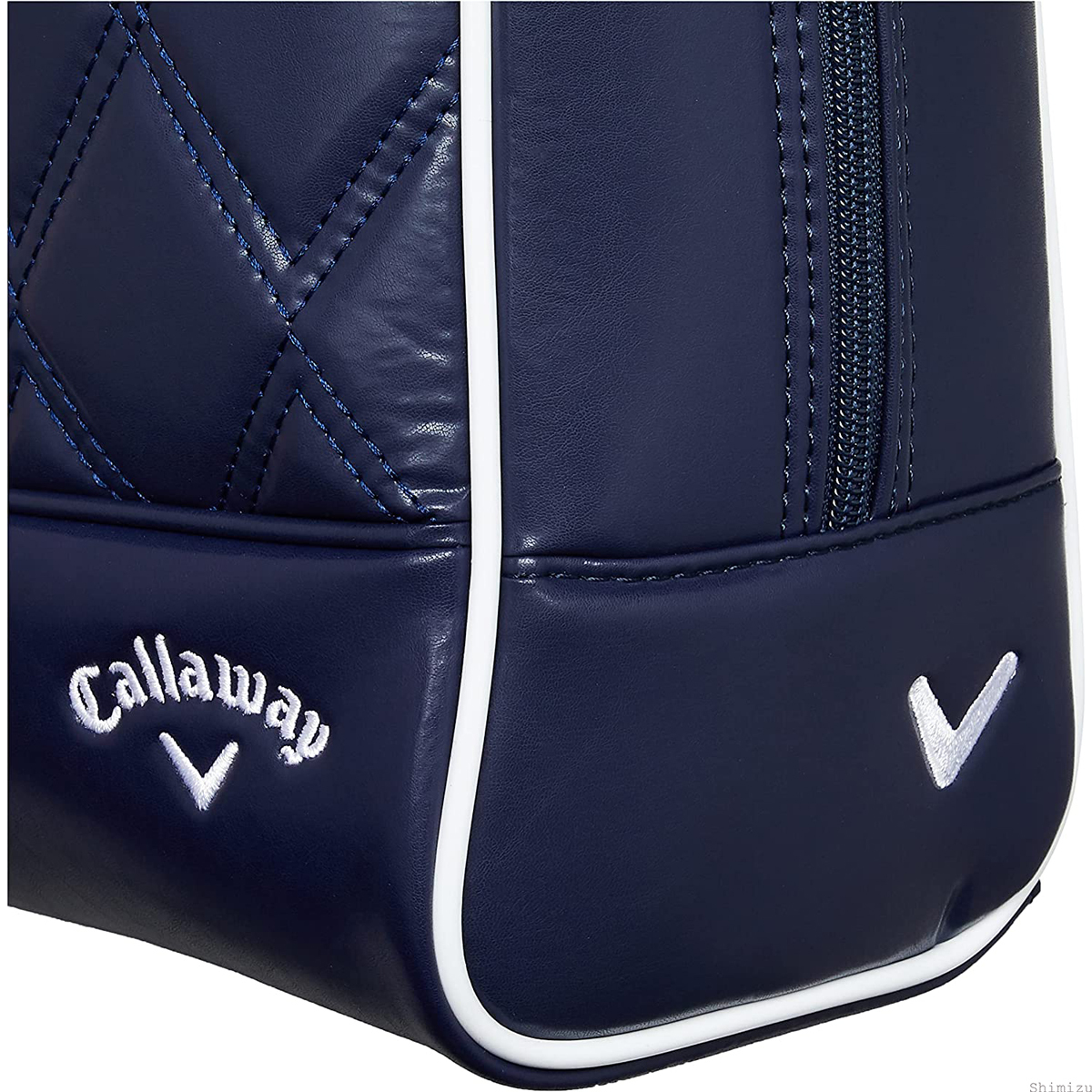 ☆Callaway☆ シューズケース キルティングデザイン オシャレ ネイビー ゴルフ ラウンド アイテム バック ポーチ ギフト 人気 コンペ 景品_画像3