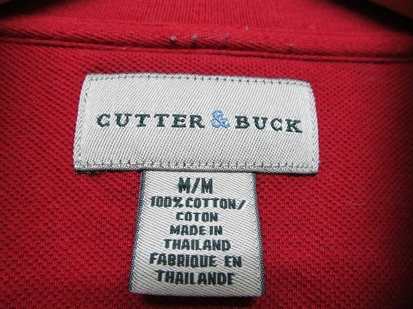 CUTTER&BUCK カッターアンドバック ボーダー柄 長袖シャツ 赤 M b16016_画像3